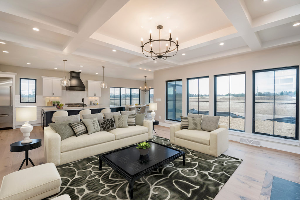"Magnolia" – Lakeside Homes New Construction Great Room and Kitchen