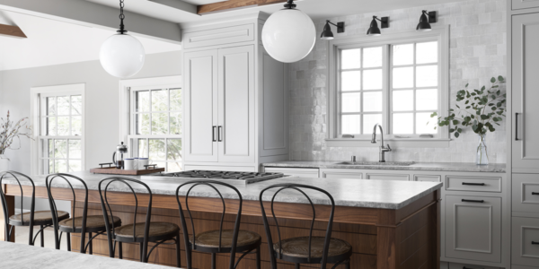kitchen-remodeling-pendant-lights-wood-beams-island-marble